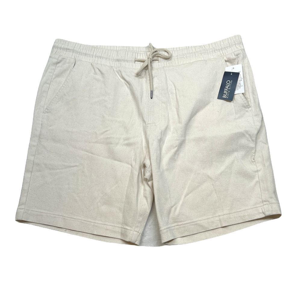 Buffalo David Bitton Shorts‎  Mens 38 Beige Cotton Blend Casual Drawstring